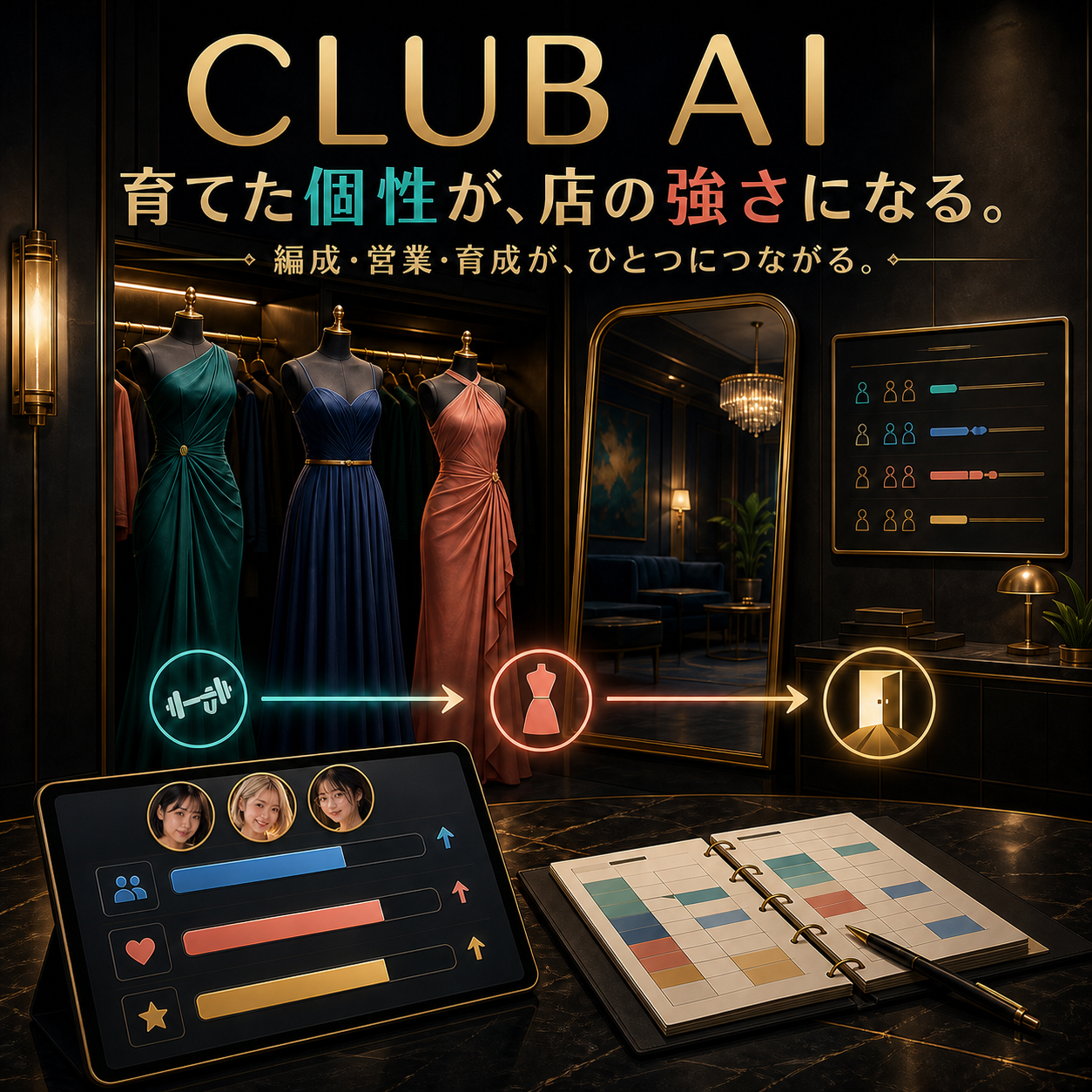 CLUB AI｜キャバクラ経営シミュレーションのスクリーンショット 5