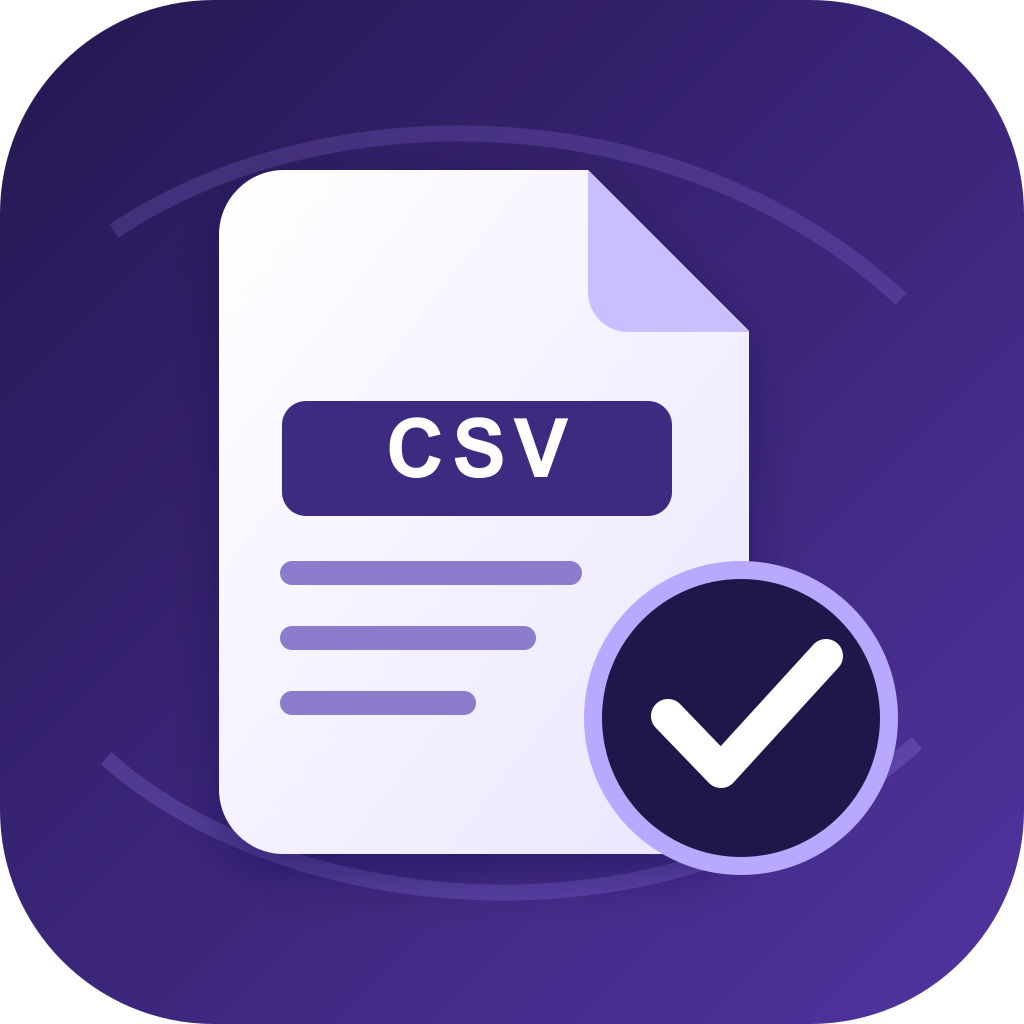 CSVデータ健診｜入力漏れ・重複を集計前に確認のアプリアイコン